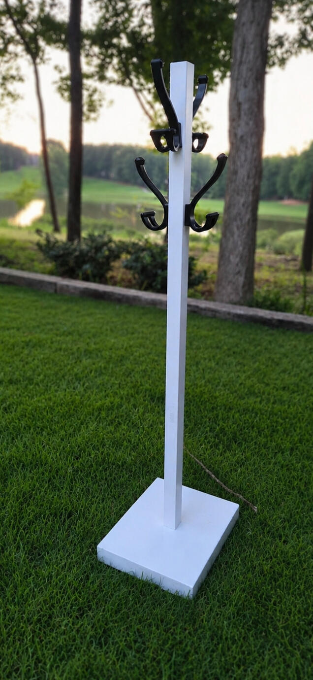 Designed for upscale interiors, this stand offers a taller profile and a more sculptural look. Perfect for restaurants with booth seating, salons with deep chairs, or boutiques wanting a premium touch. Features Taller profile for easy reach Reinforced c